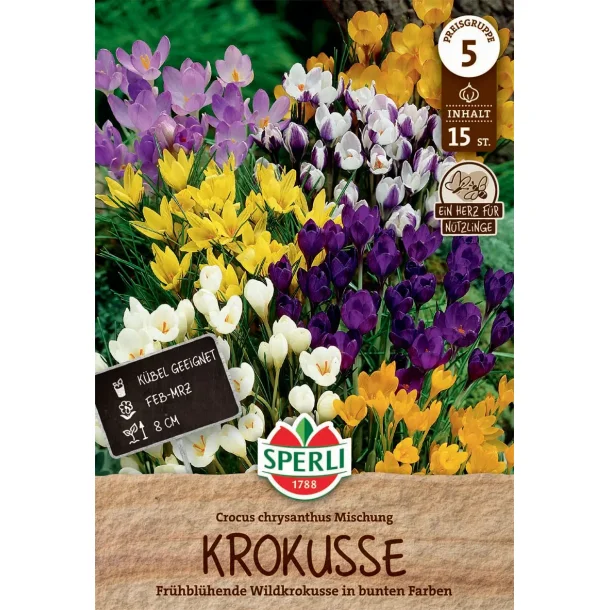 Tidligt blomstrende krokus mix 15 stk.