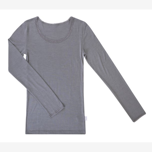 Dame lang�rmet merino uld - silke undertr�je gr�