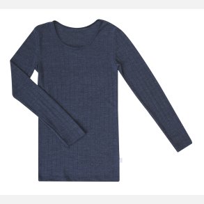 Dame lang�rmet merino uld - silke undertr�je bl�