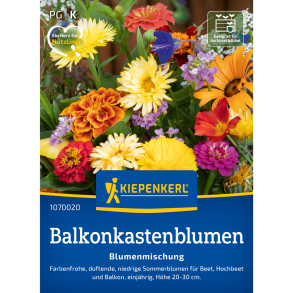 Farverig Kiepenkerl Balkonkastenblumen blanding &ndash; duftende lavvoksende sommerblomster 20-30 cm, nyttedyr-venlig mix til altaner, krukker, h�jbede og balkonkasser