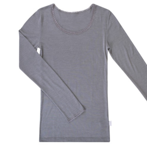 Gr� lang�rmet undert�j / top &ndash; bl�d, �ndbar termo-layer til jagt, friluftsliv, lag-p�-lag og vinteraktiviteter - merinould