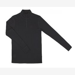 Herre lang�rmet merino uld undertr�je med lynl�s - klik for info